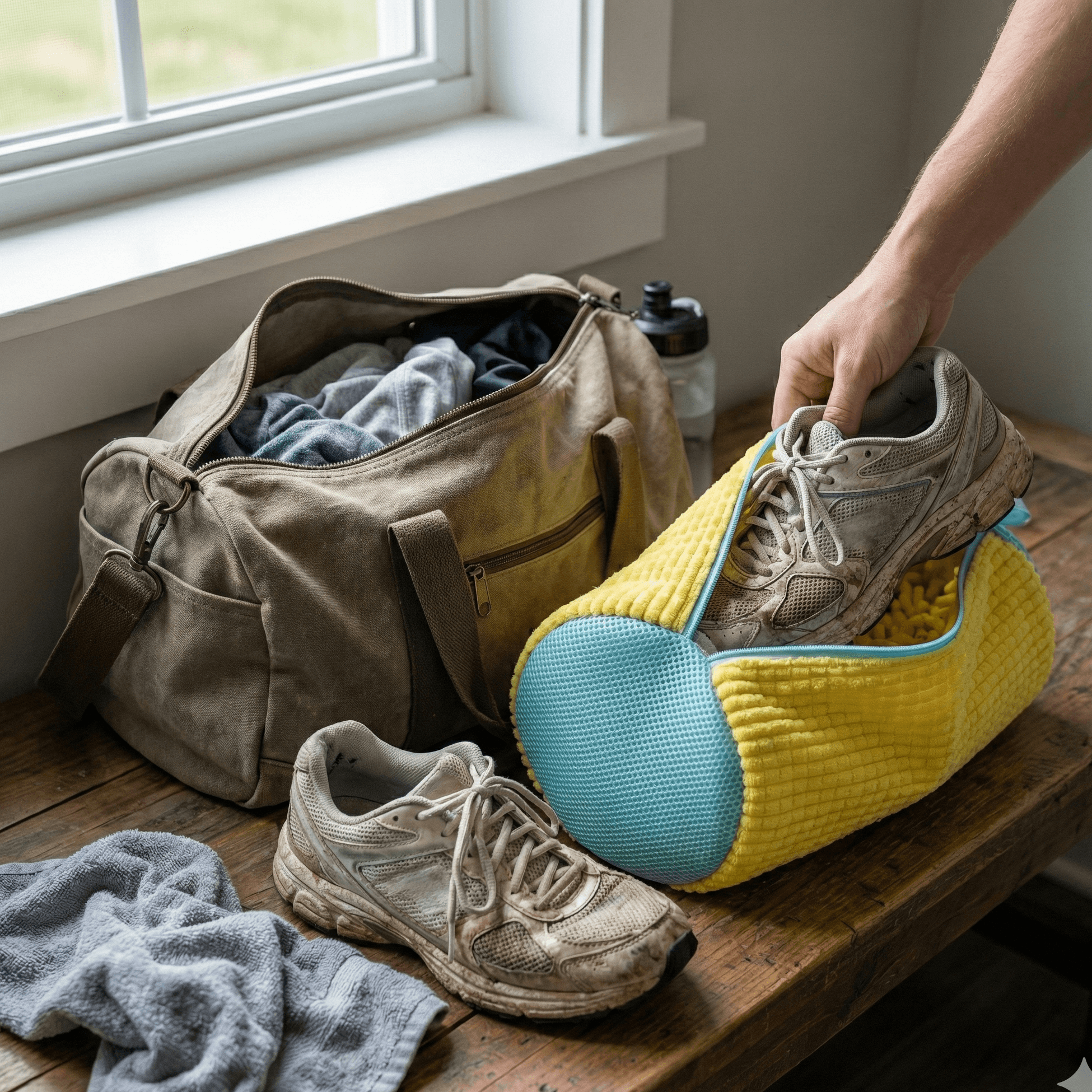 Pós-treino sem cheiro acumulado